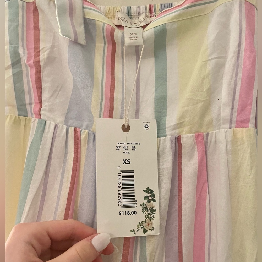 Chelsea and violet midi summer dress, size xs, with tags never worn.